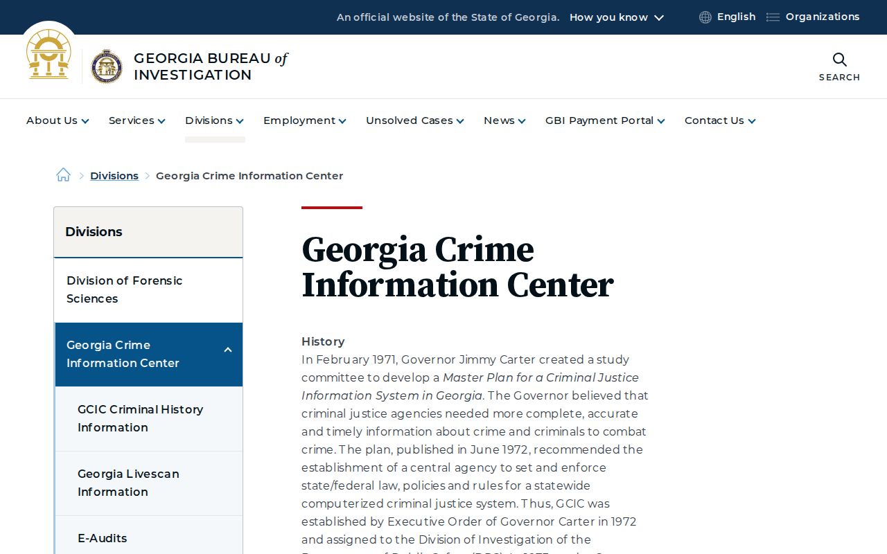 Franklin County warrant search context on Georgia Crime Information Center page