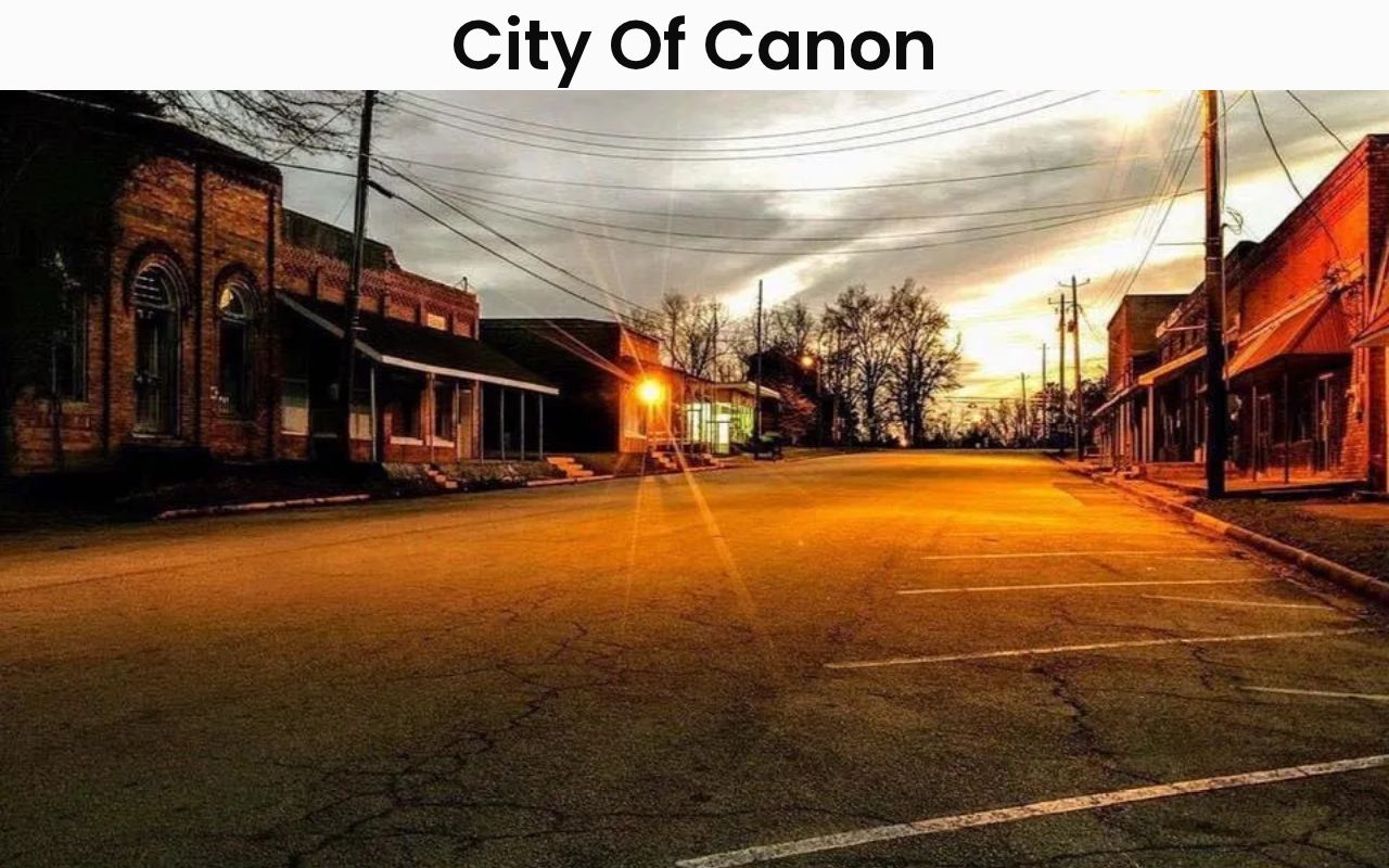 Official Canon website with city service navigation
