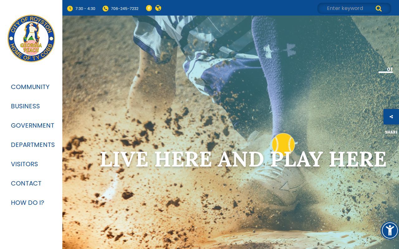 Official Royston website with city service navigation